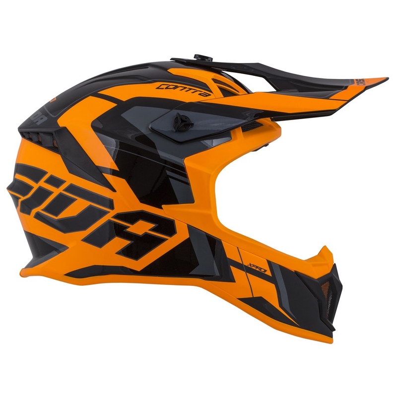Cassida Cross Pro II Contra Motorcross Helm oranje-zwart-grijs