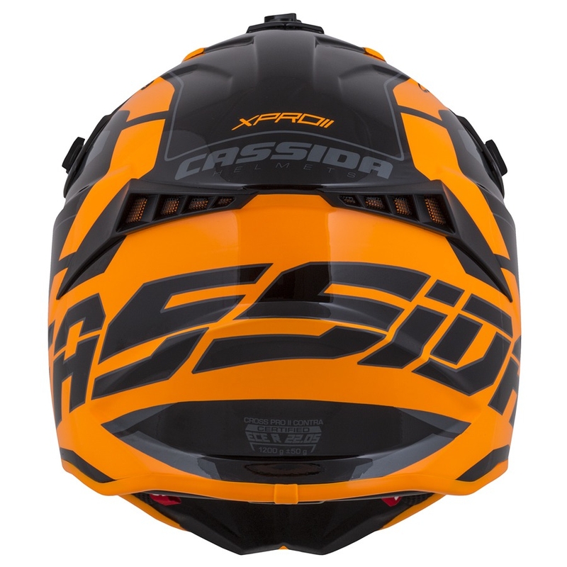 Cassida Cross Pro II Contra Motorcross Helm oranje-zwart-grijs