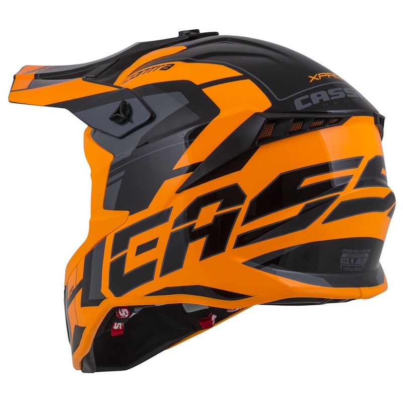 Cassida Cross Pro II Contra Motorcross Helm oranje-zwart-grijs