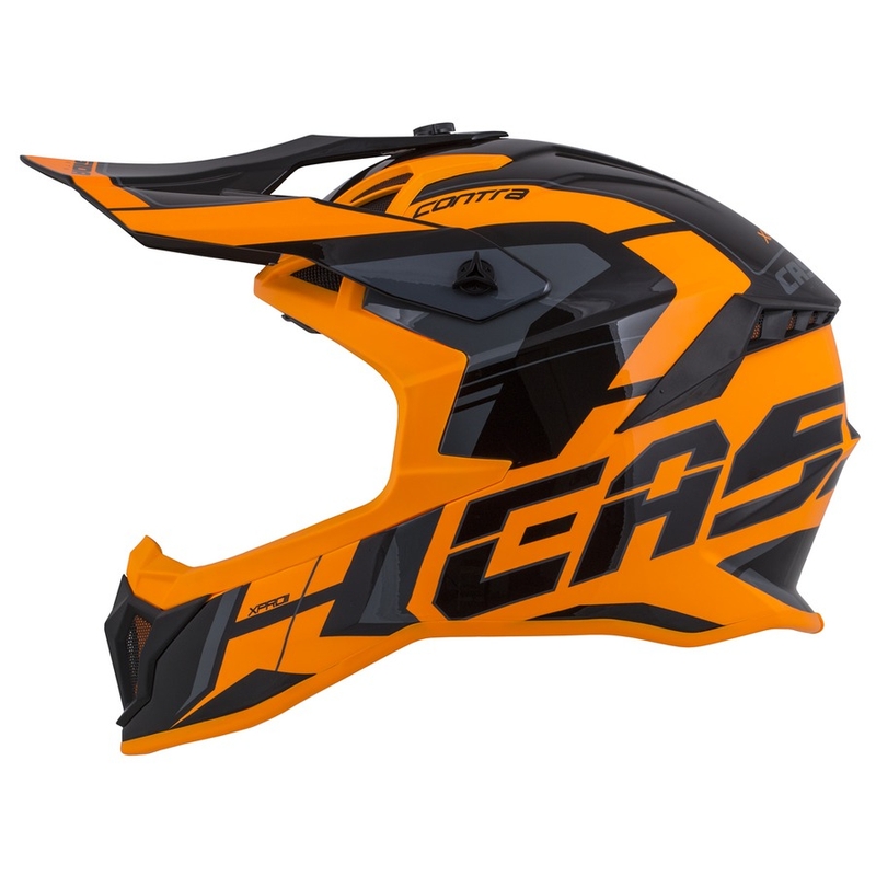 Cassida Cross Pro II Contra Motorcross Helm oranje-zwart-grijs