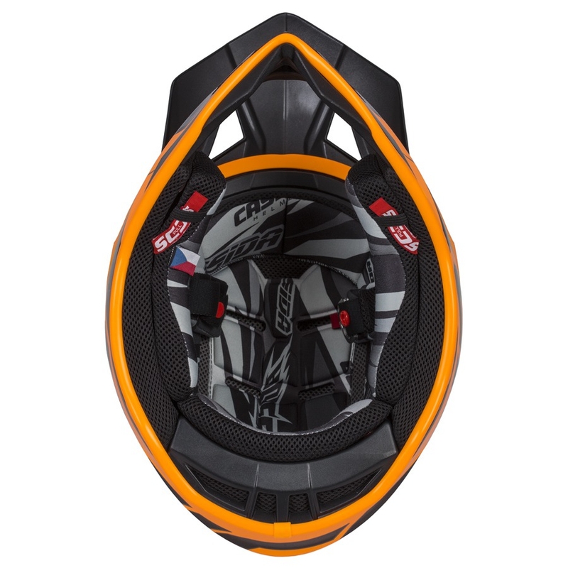 Cassida Cross Pro II Contra Motorcross Helm oranje-zwart-grijs