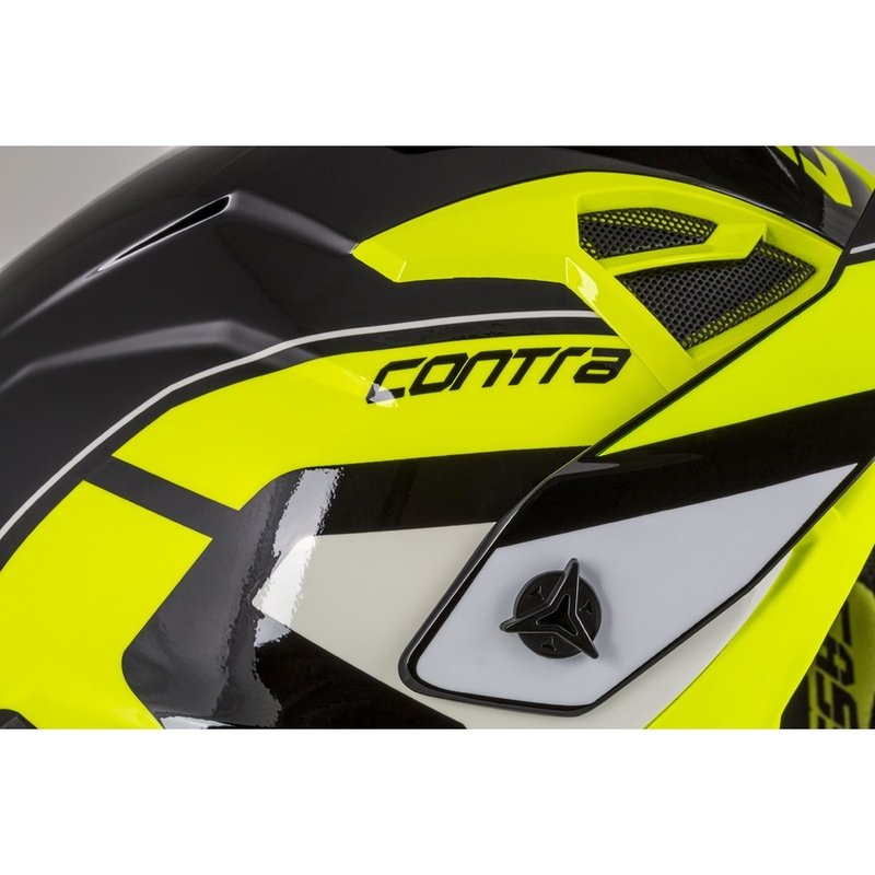 Cassida Cross Pro II Contra fluo geel-grijs-zwarte motorcrosshelm
