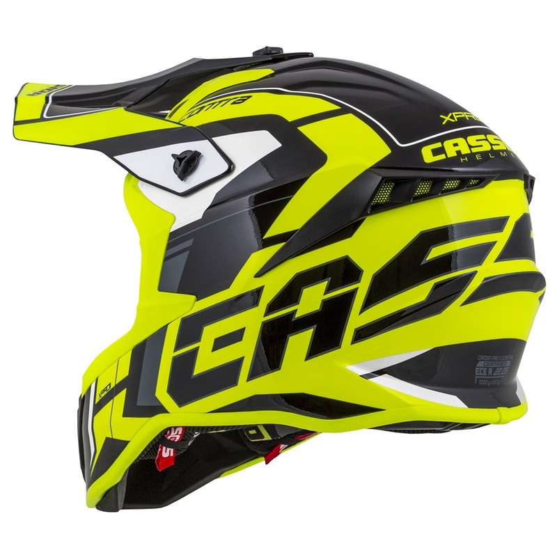 Cassida Cross Pro II Contra fluo geel-grijs-zwarte motorcrosshelm