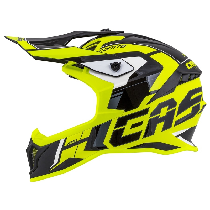 Cassida Cross Pro II Contra fluo geel-grijs-zwarte motorcrosshelm