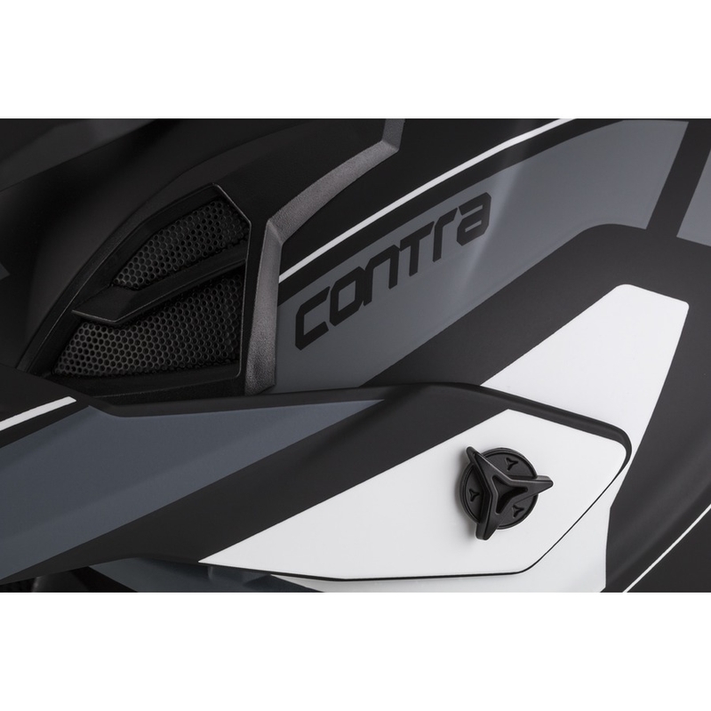 Cassida Cross Pro II Contra motorcrosshelm zwart-grijs-wit
