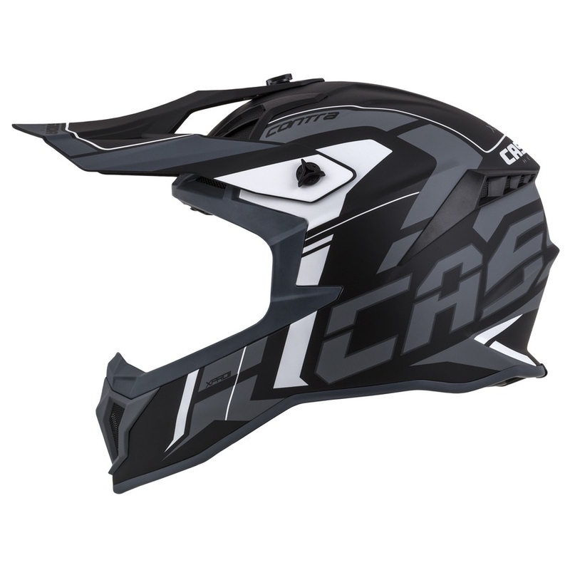 Cassida Cross Pro II Contra motorcrosshelm zwart-grijs-wit