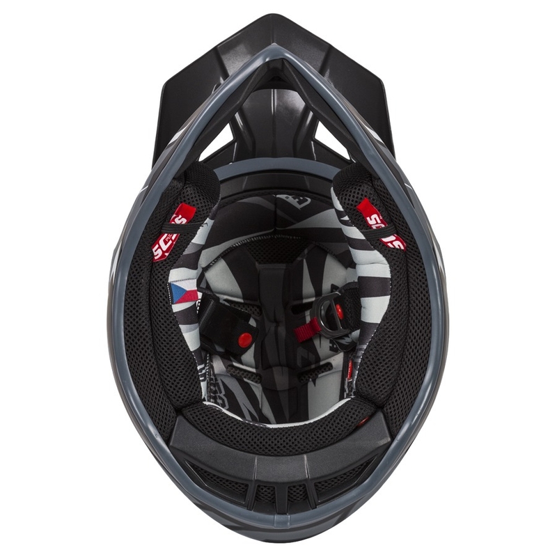 Cassida Cross Pro II Contra motorcrosshelm zwart-grijs-wit