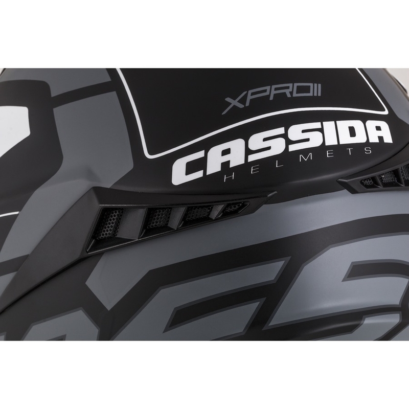 Cassida Cross Pro II Contra motorcrosshelm zwart-grijs-wit
