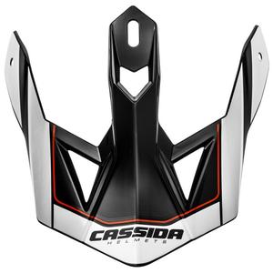 Cassida Cross Pro II helmvizier wit-rood-zwart