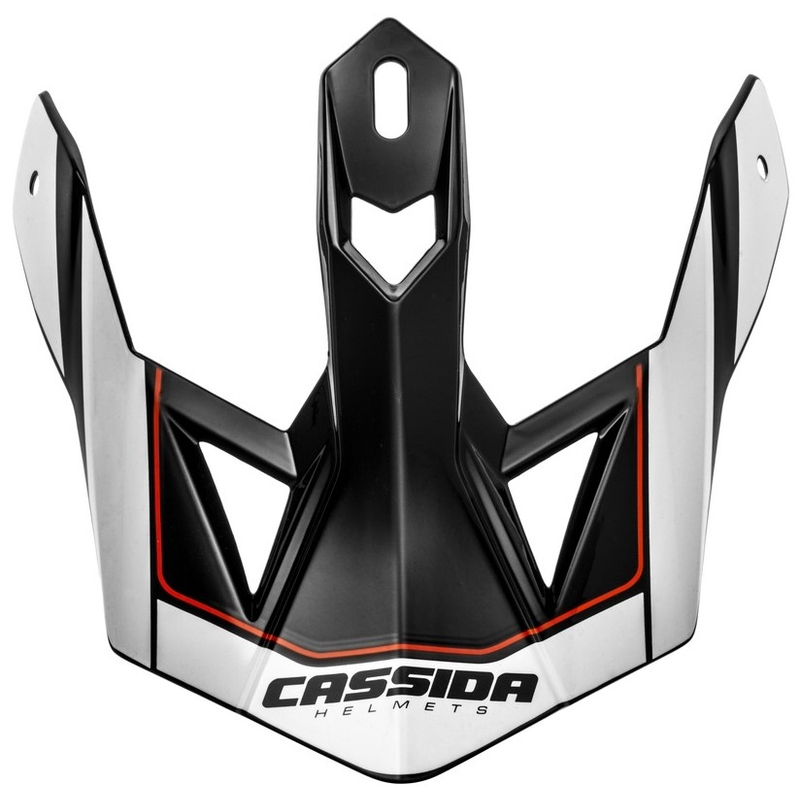 Cassida Cross Pro II helmvizier wit-rood-zwart