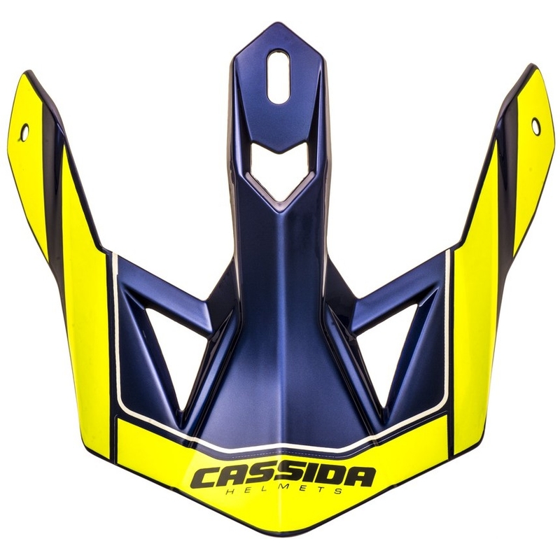Helmvizier voor Cassida Cross Pro II fluo geel-blauw