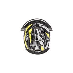 Binnenhelm voor Cassida Cross Pro II helm zwart-wit-fluogeel