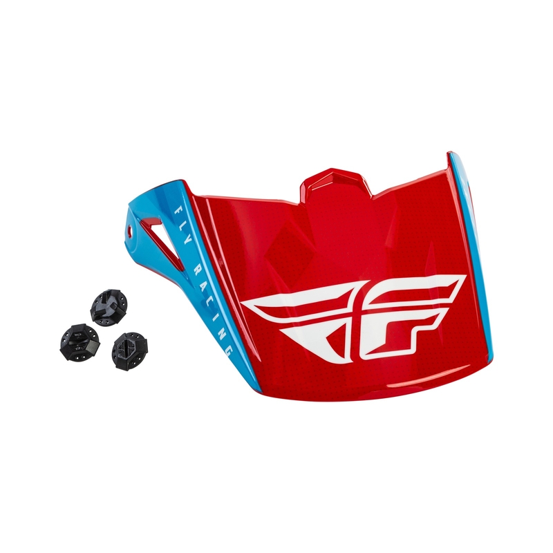 Helmvizier voor FLY Racing Kinetic Straight rood-wit-blauw