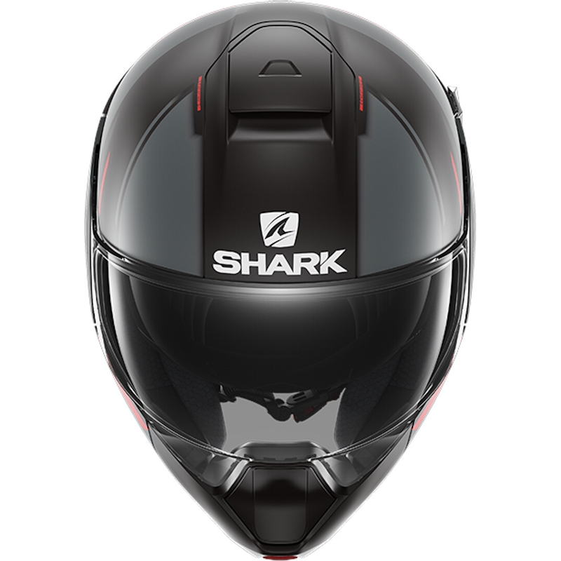 Vyklápěcí přilba SHARK EVOJET Vyda černo-šedo-červená