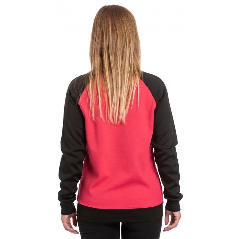 Dames sweatshirt Meatfly Robin zwart met roze uitverkoop