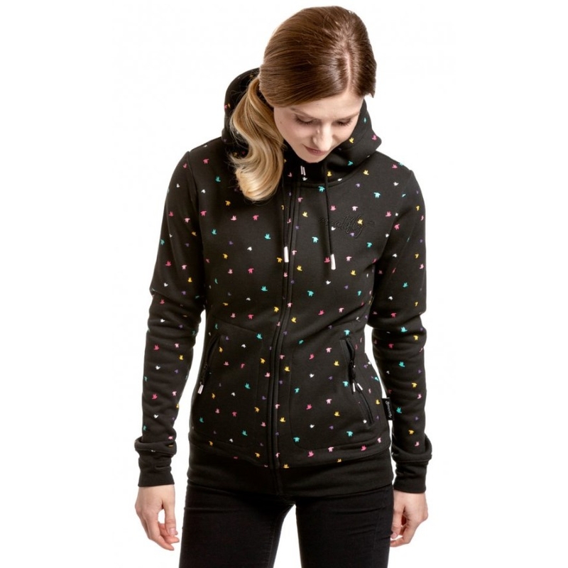 Dámská mikina Meatfly Omni Birds Color černá výprodej