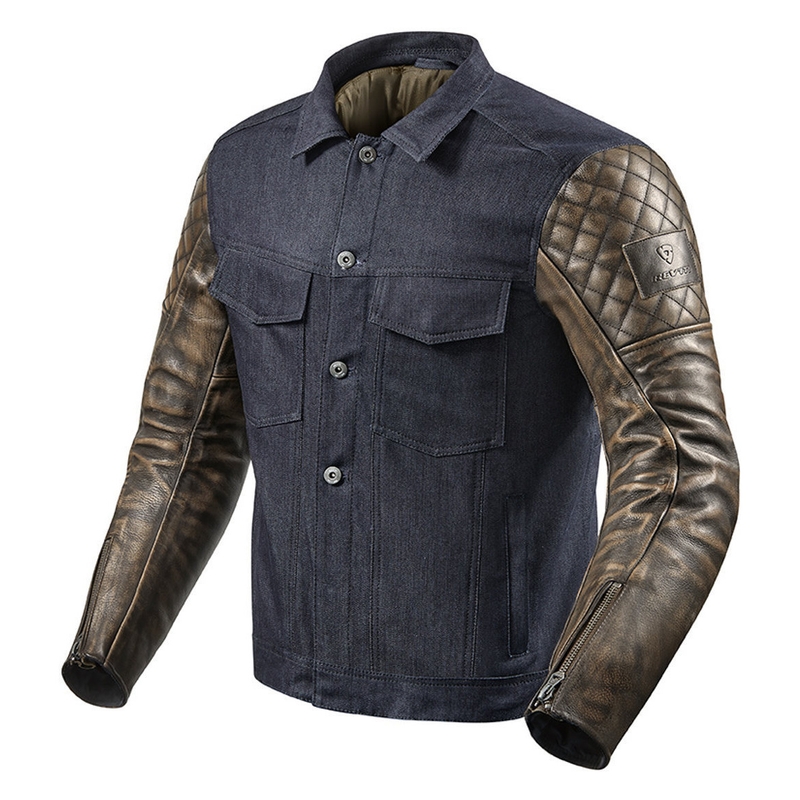 Revit Crossroads Motorjack blauw-bruin uitverkoop