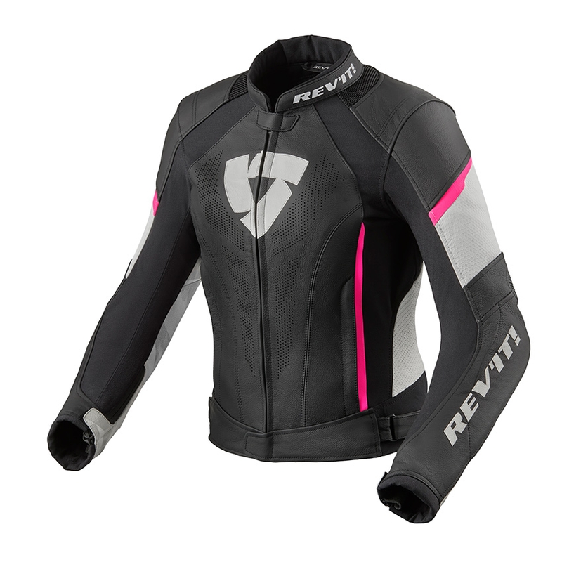 Revit Xena 3 zwart met roze motorjack voor dames uitverkoop