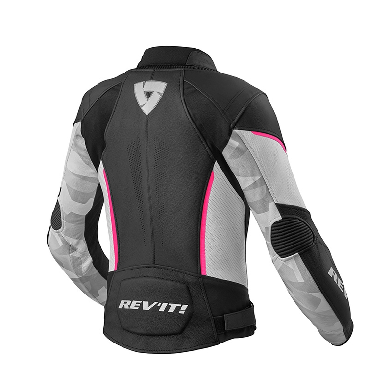 Revit Xena 3 zwart met roze motorjack voor dames uitverkoop