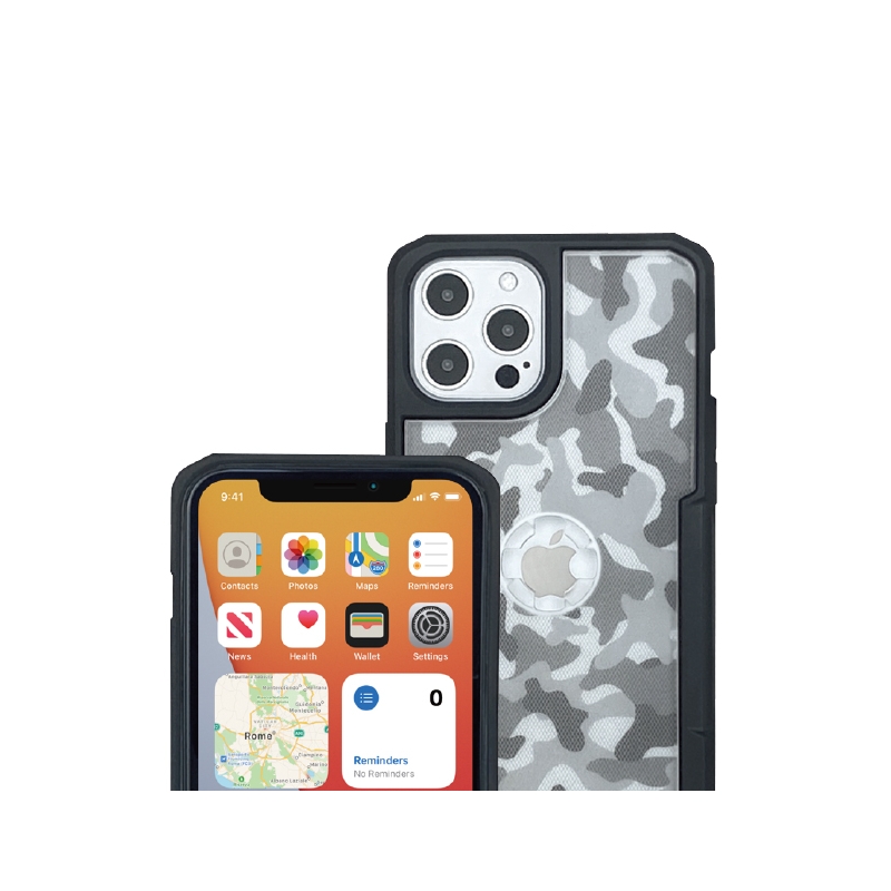 Kryt telefonu s držákem CUBE X-Guard pro Apple iPhone 12/12 Pro Max camo výprodej
