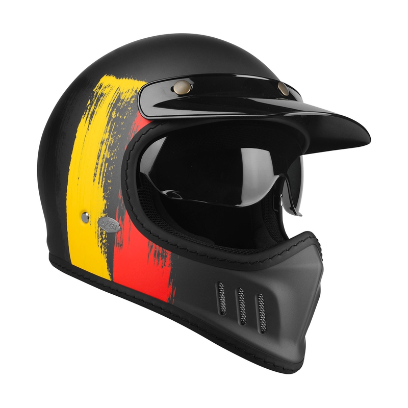 Přilba na motorku Lazer Cross TT Belgium černo-červeno-žlutá