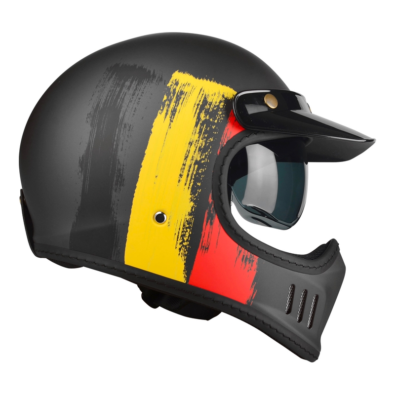 Přilba na motorku Lazer Cross TT Belgium černo-červeno-žlutá