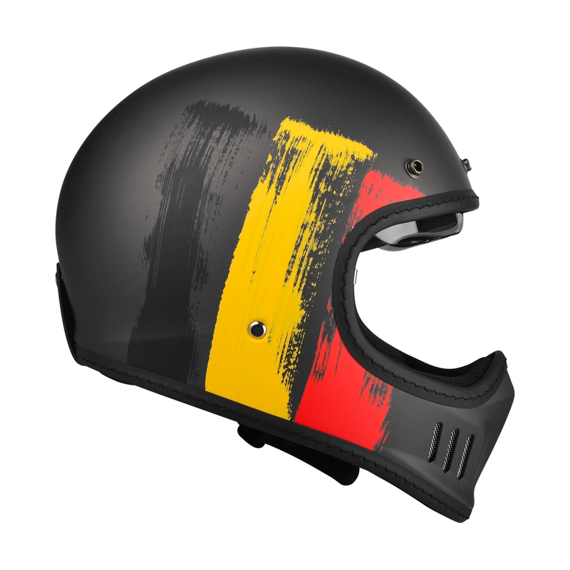 Přilba na motorku Lazer Cross TT Belgium černo-červeno-žlutá