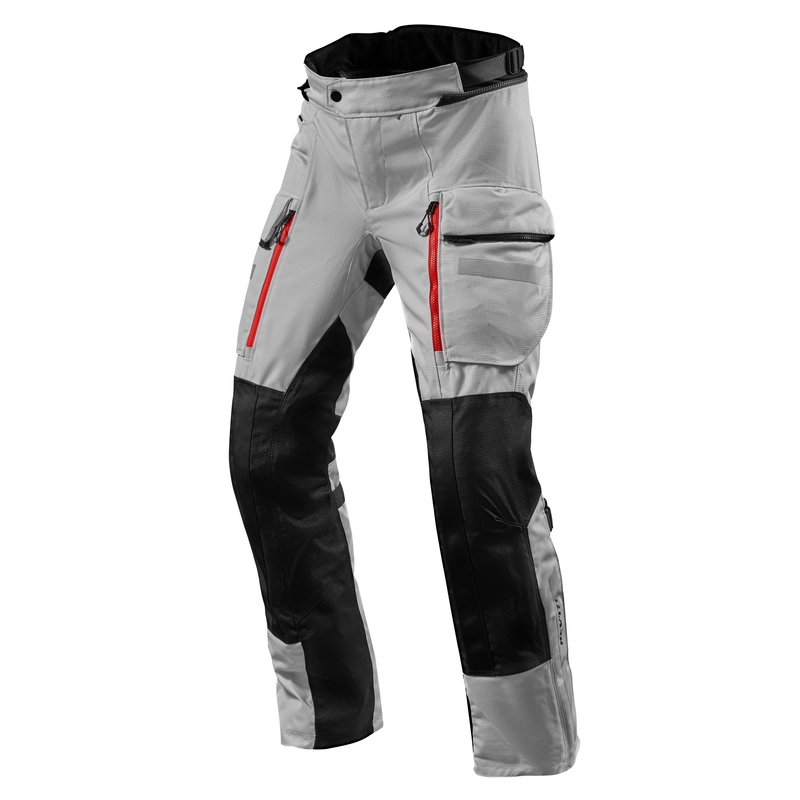 Revit Sand 4 H2O motorbroek zilver/zwart kort uitverkoop