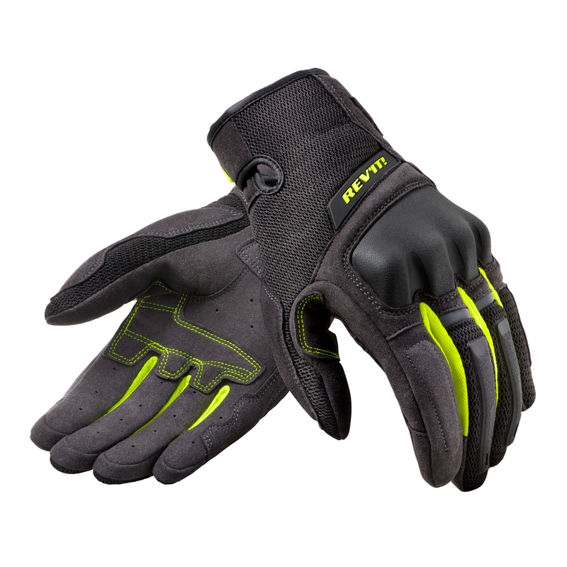 Revit Volcano motorhandschoenen zwart-fluogeel uitverkoop