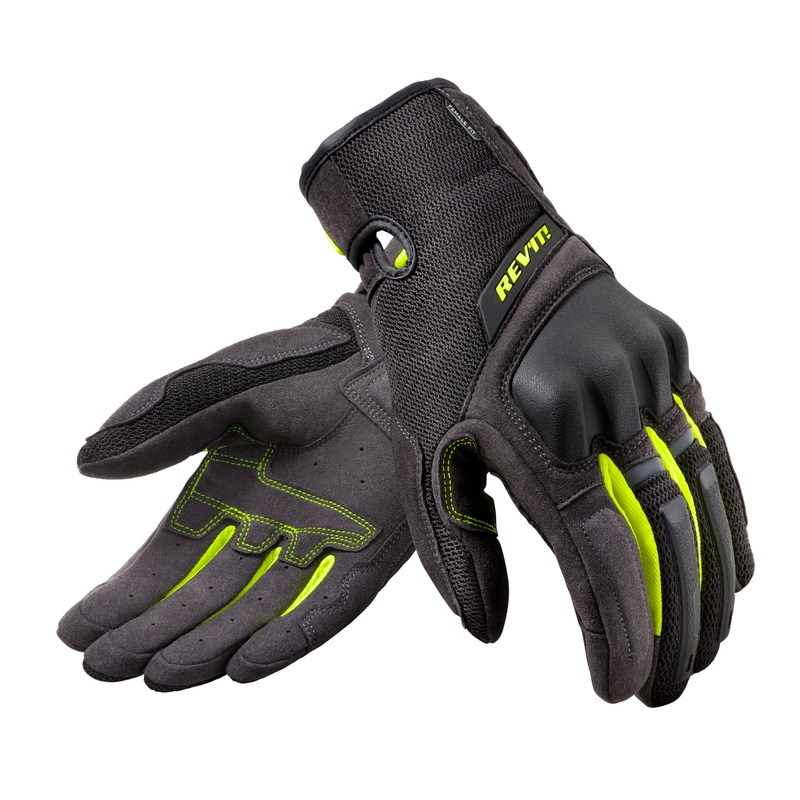 Revit Volcano zwart-fluo gele motorhandschoenen voor dames uitverkoop