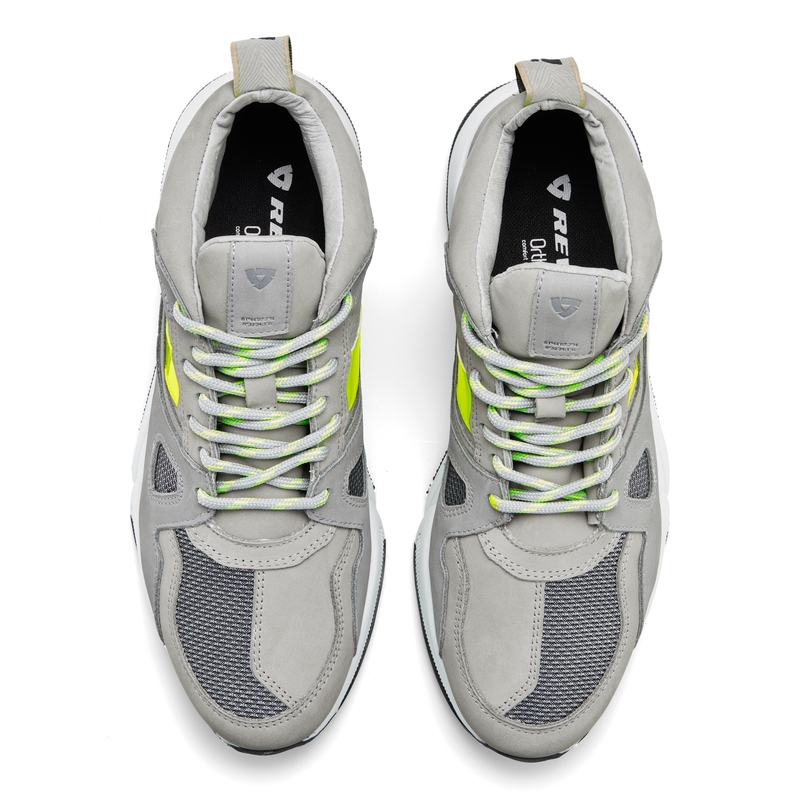 Revit Astro grijs-beige-fluo gele motorlaarzen