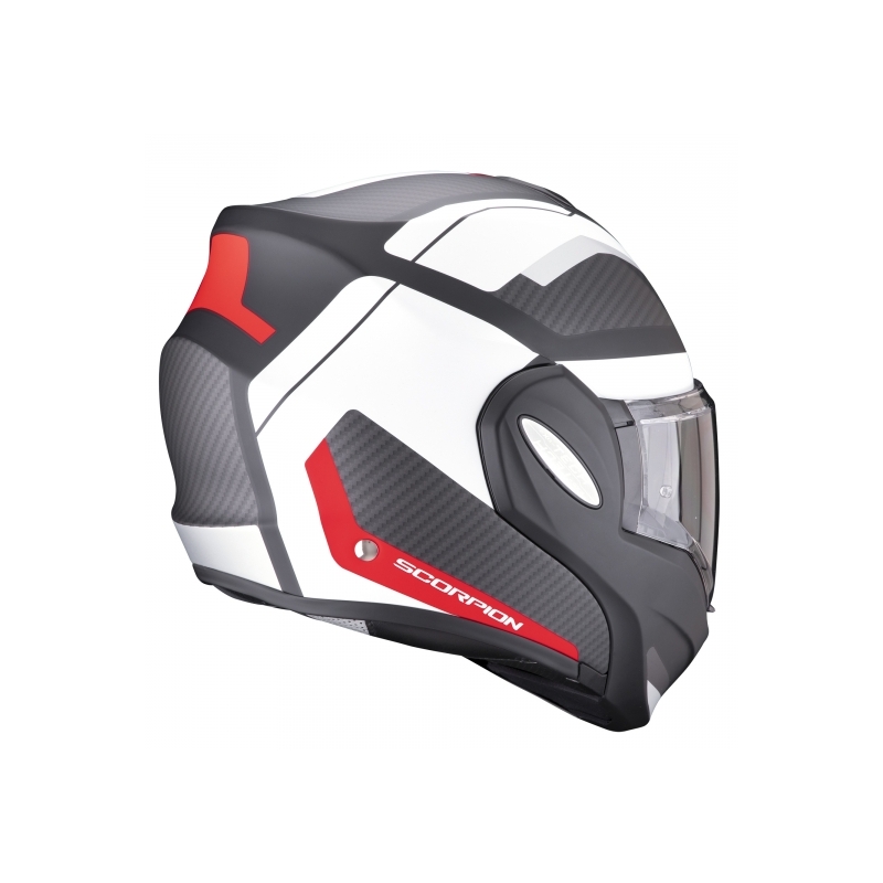 Opklaphelm Scorpion EXO-TECH Trap zwart-wit-rood