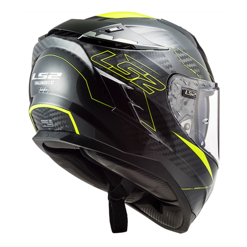 Integraal motorhelm LS2 FF327 Challenger CT2 Fold zwart-fluo geel