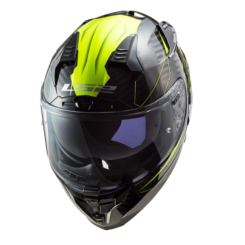 Integraal motorhelm LS2 FF327 Challenger CT2 Fold zwart-fluo geel