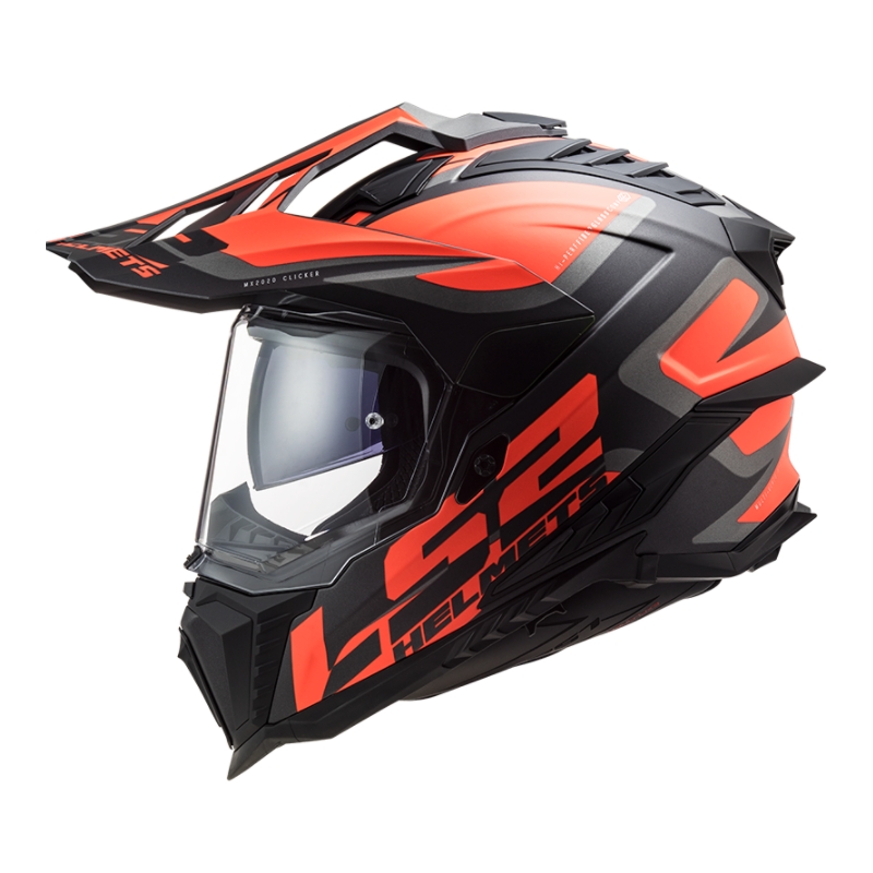 Endurohelm LS2 MX701 Explorer Alter zwart-oranje-grijs
