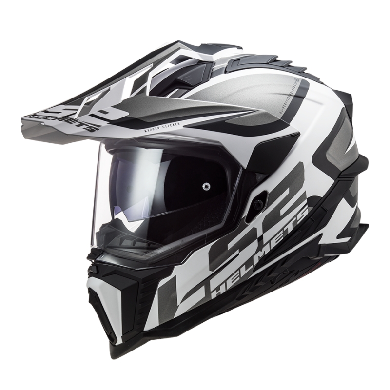 Enduro přilba LS2 MX701 Explorer Alter bílo-černo-šedá