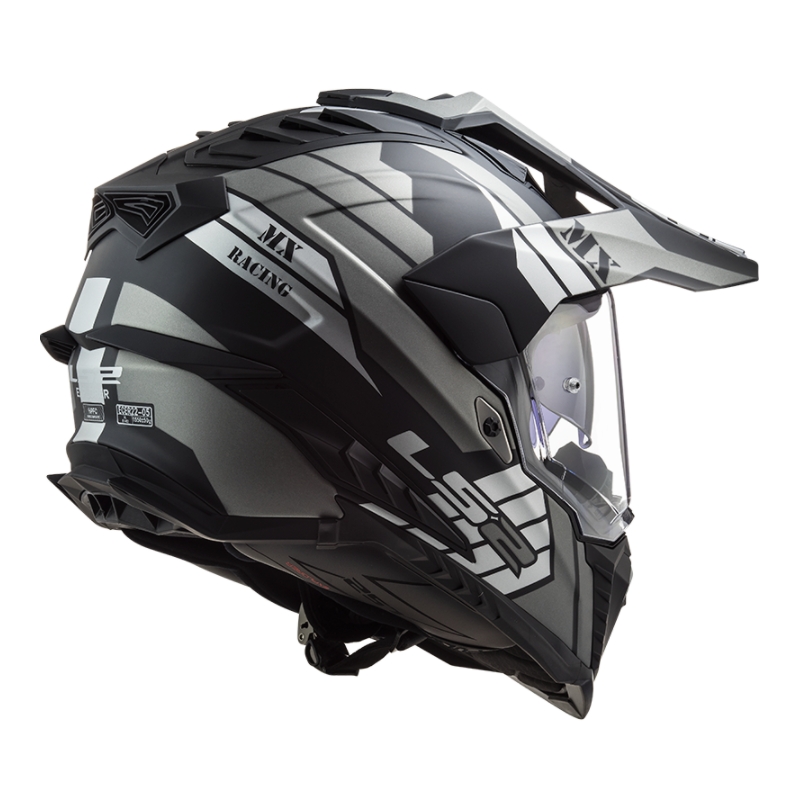 Endurohelm LS2 MX701 Explorer Atlantis zwart-grijs-wit