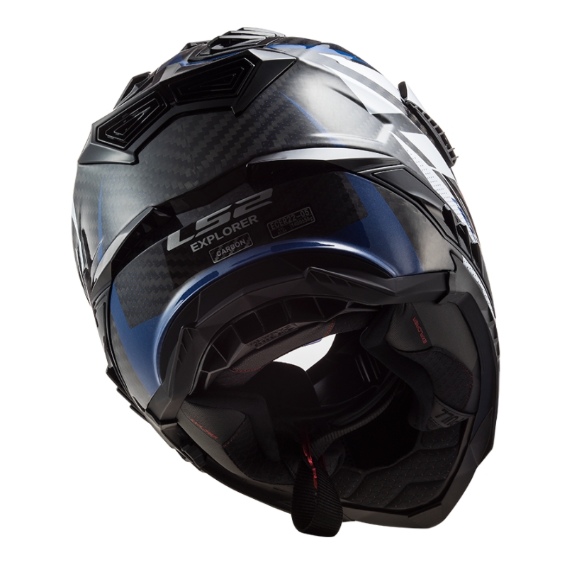 Endurohelm LS2 MX701 Explorer C Focus wit-blauw-rood