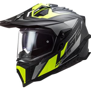 Endurohelm LS2 MX701 Explorer C Focus zwart-grijs-fluogeel