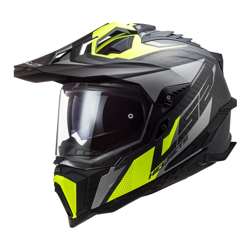 Endurohelm LS2 MX701 Explorer C Focus zwart-grijs-fluogeel