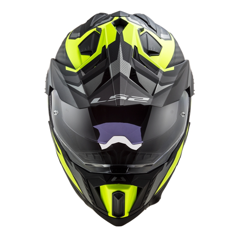 Endurohelm LS2 MX701 Explorer C Focus zwart-grijs-fluogeel