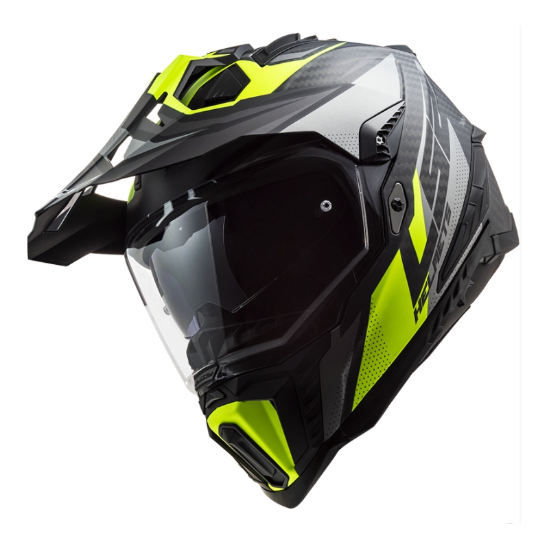 Endurohelm LS2 MX701 Explorer C Focus zwart-grijs-fluogeel