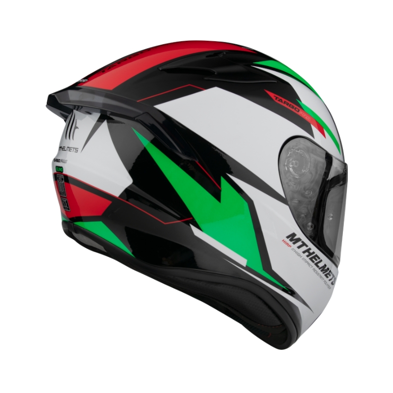 Integrální přilba na motorku MT FF106 Pro Targo Pro Sound černo-bílo-červeno-zelená výprodej