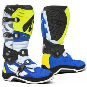 Forma Pilot blauw-wit-fluo gele motorlaarzen