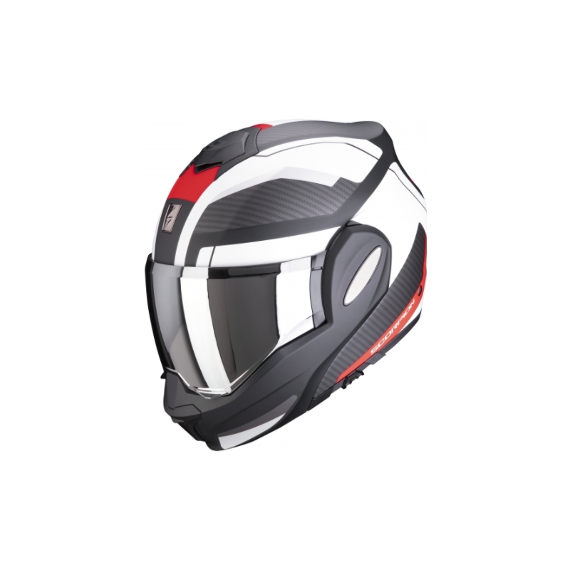 Opklaphelm Scorpion EXO-TECH Trap zwart-wit-rood