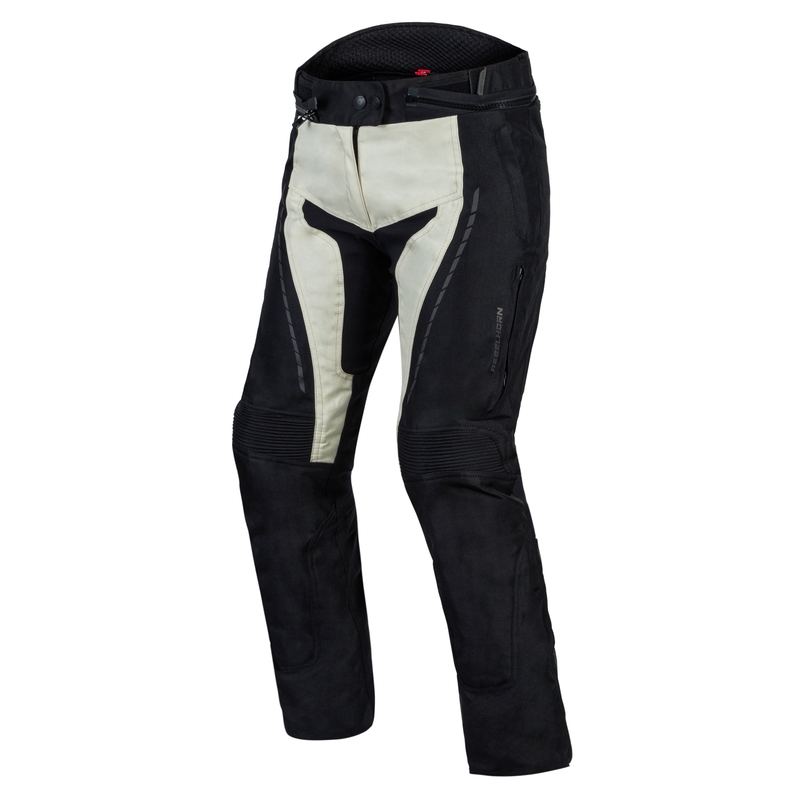 Dames moto broek Rebelhorn Hiker III zwart-grijs uitverkoop