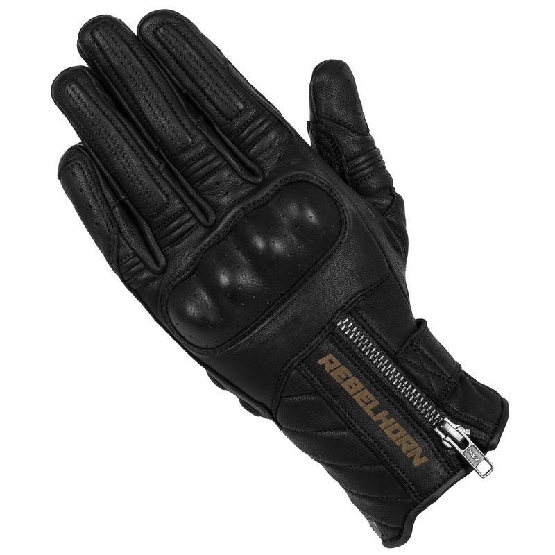 Rebelhorn Hunter zwarte motorhandschoenen uitverkoop