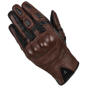 Dames motorhandschoenen Rebelhorn Thug II donkerbruin uitverkoop