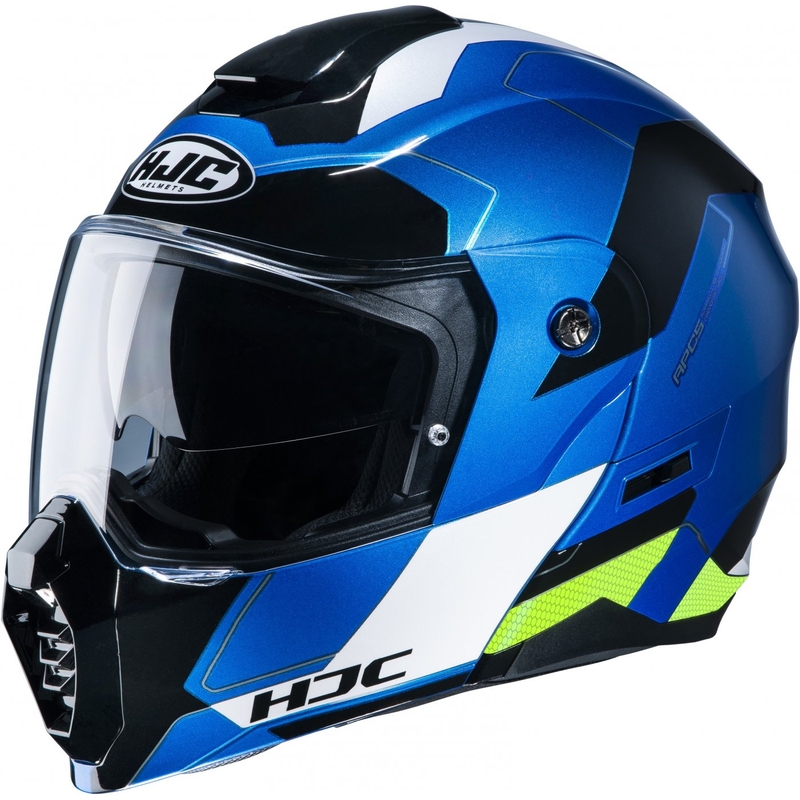 Vyklápěcí přilba na motorku HJC C80 Rox MC24 modro-bílo-černá