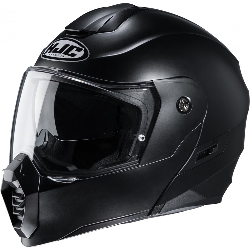 HJC C80 matzwarte flip-up motorhelm uitverkoop